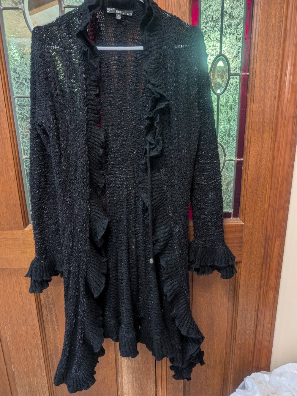 Womens open-front longline cardigan, size XLarge